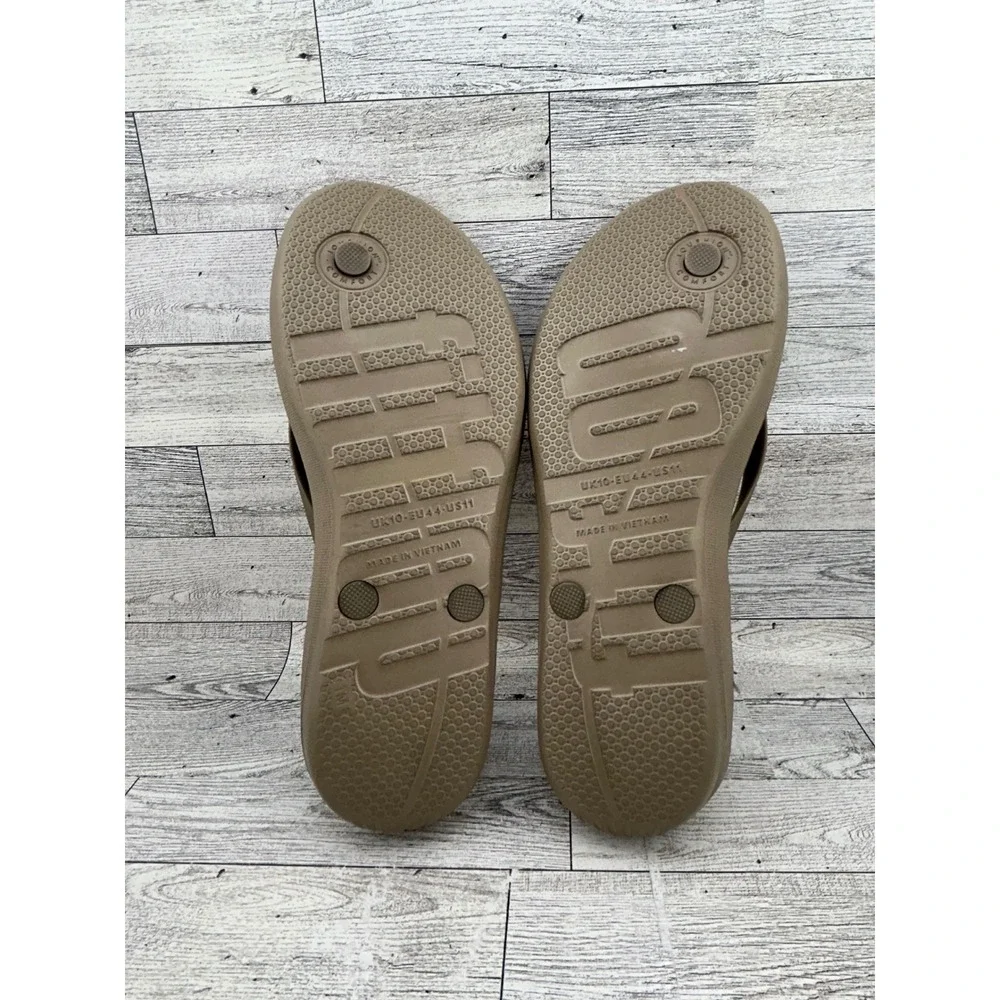 FitFlop iQushion Ergonomic Flip Flops‎ Men Tan Brown Comfort Sandals US 11 EU 44
